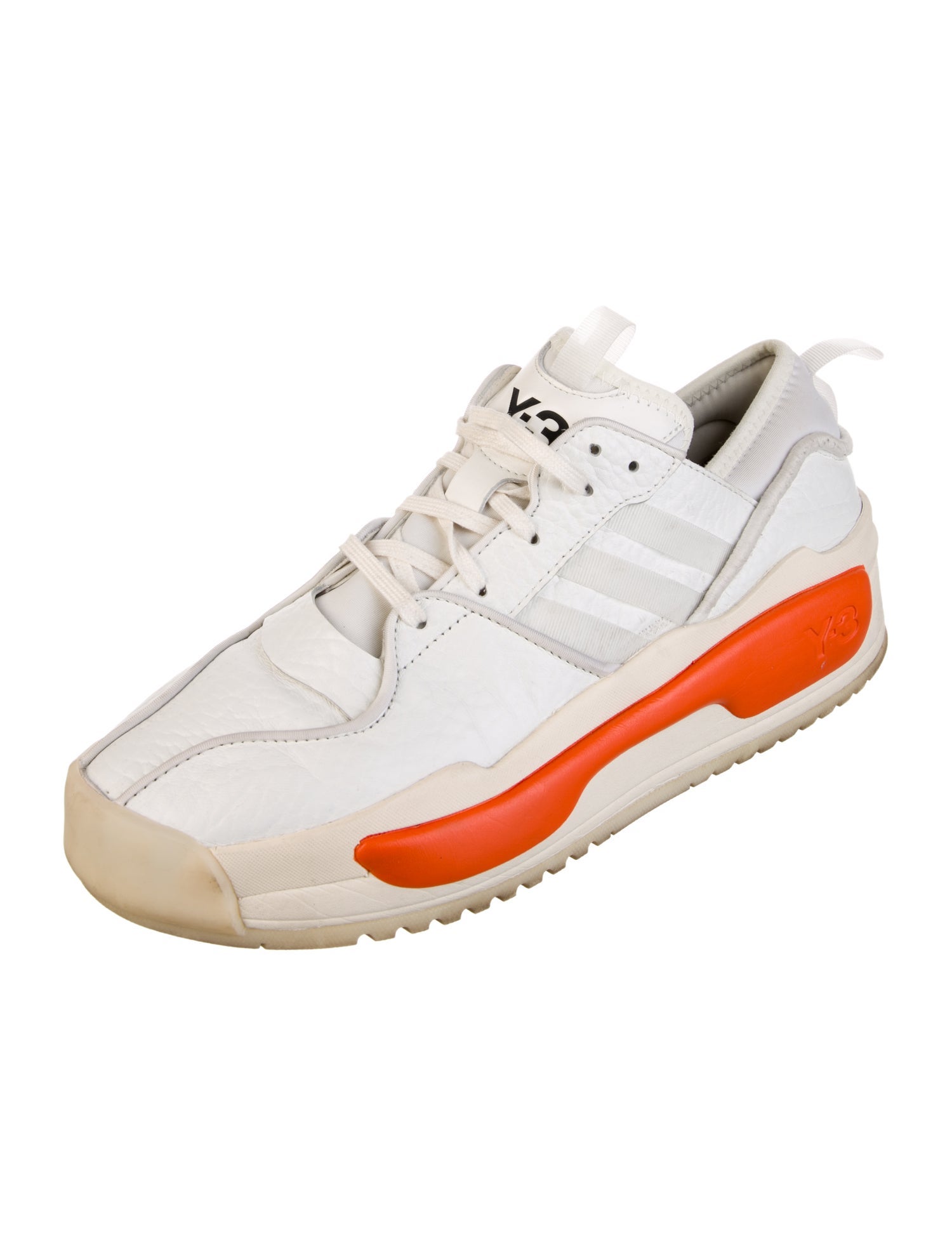 Y-3 x Adidas Leather Printed Sneakers